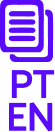 with text PT EN